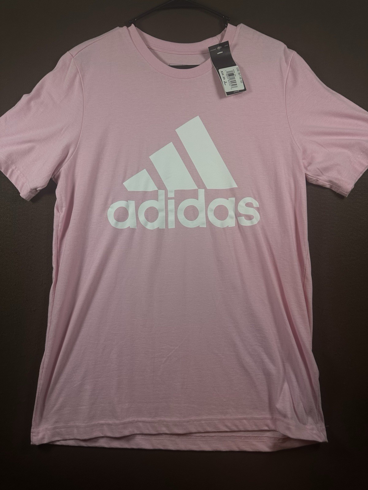 Adidas Originals Men Essentials Trefoil Tee Pink White KE6961 Size Medium NWT
