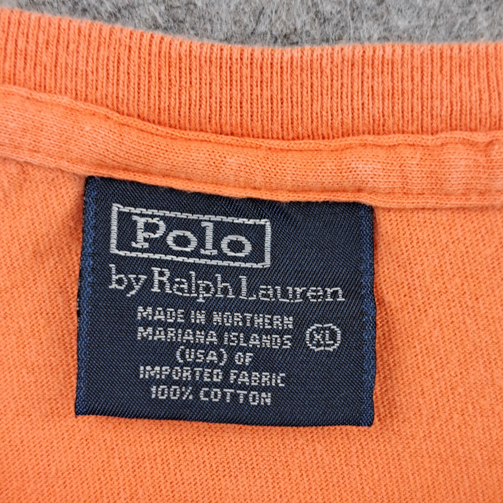 Vintage Polo Ralph Lauren Shirt Men Extra Large Orange Short Sleeve Preppy Y2K