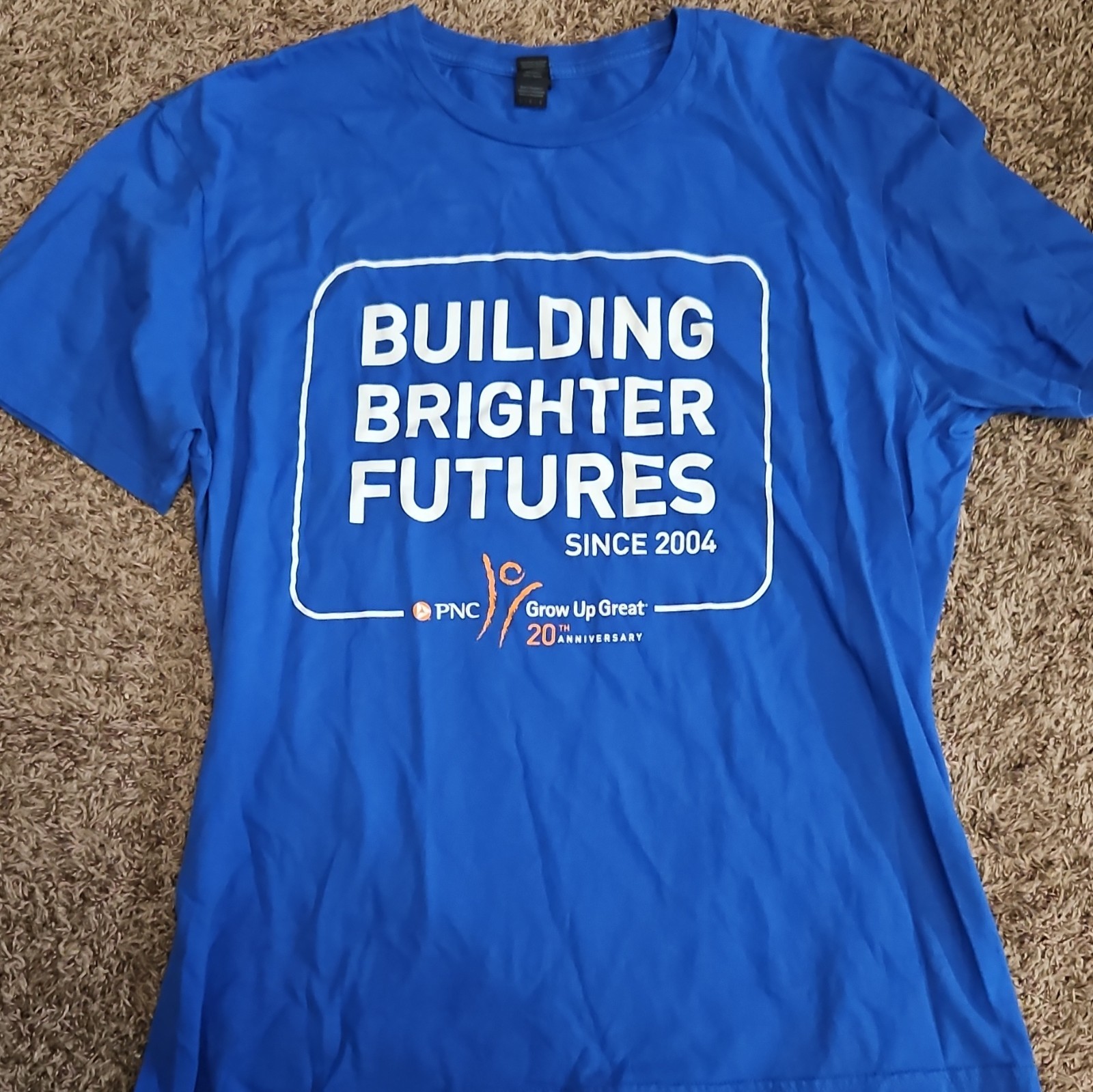 PNC Blue Graphic T-Shirt L Short Sleeve Crew Neck Cotton Blend Since 2004