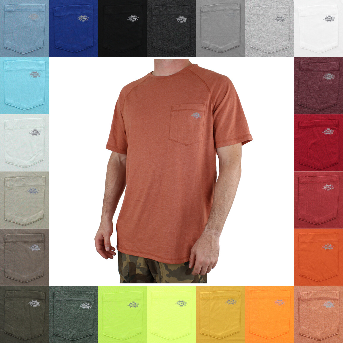 Dickies Men&rsquo;s T-Shirt Cooling Temp-iQ Performance Raglan Short Sleeve Tee