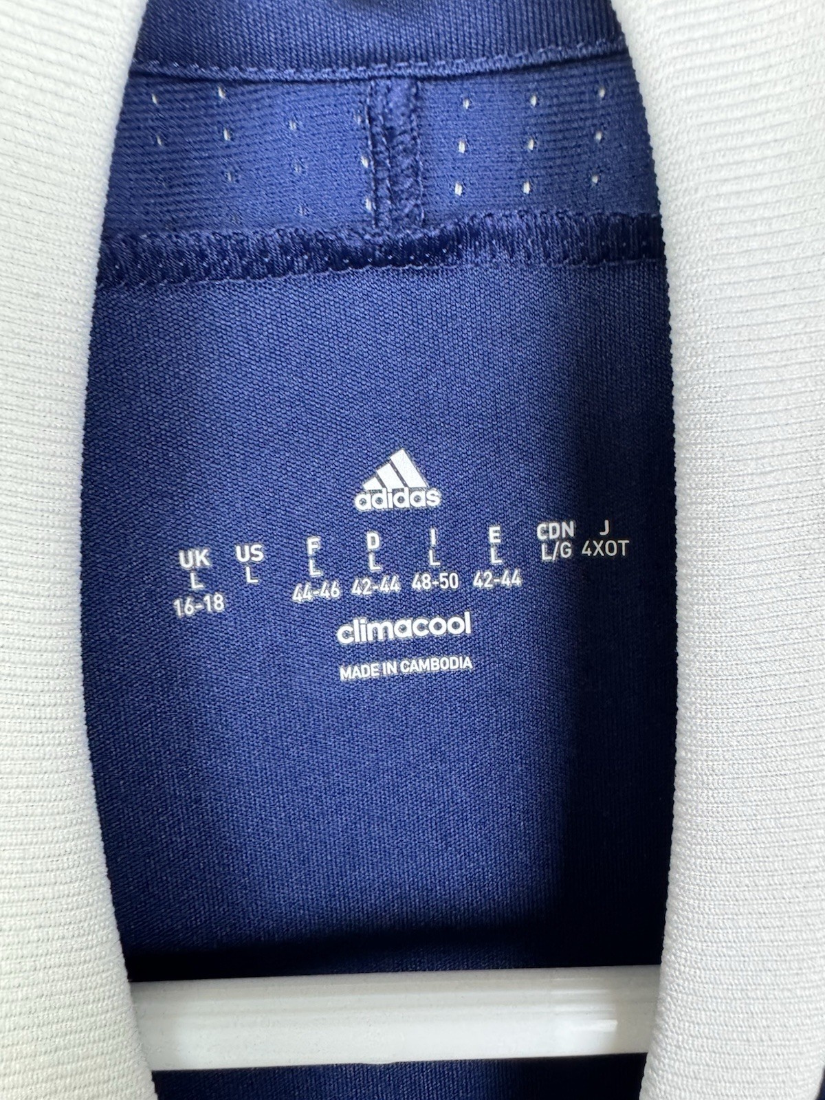 adidas Men’s Navy climacool Short Sleeve Shirt Size Large