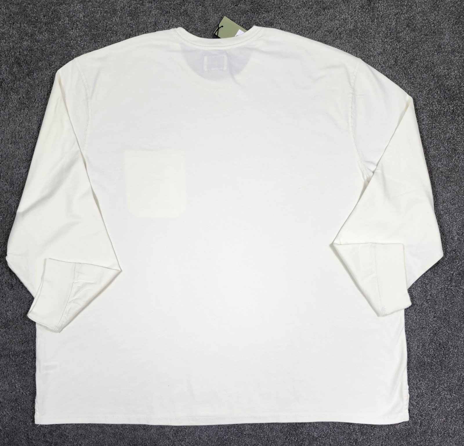 Men&rsquo;s Crew Neck T Shirt 5XL Cream Goodfellow & Co Long Sleeve Big & Tall Cotton