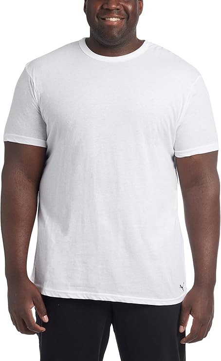 PUMA Men&rsquo;s Big & Tall 3-Pack Classic T-Shirt WHITE XX-Large 1X