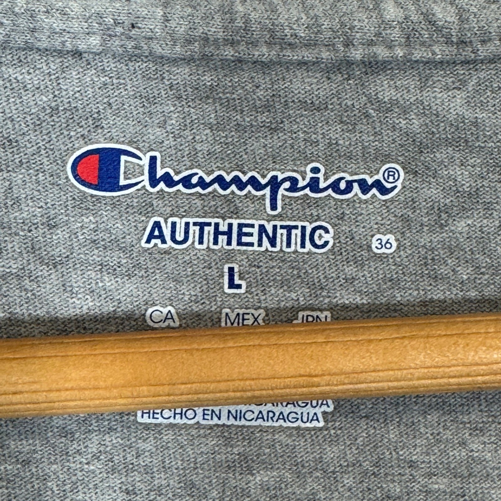 Champion Gray Duke Football T-Shirt Large