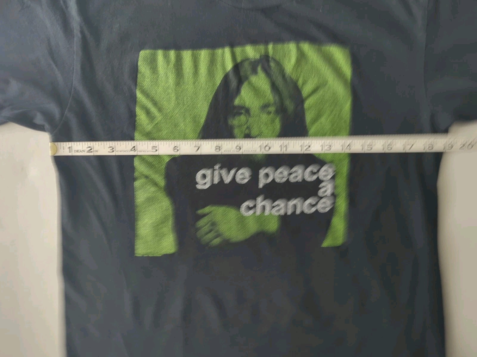 John Lennon Give Peace A Chance Black S/S T Shirt Size Medium