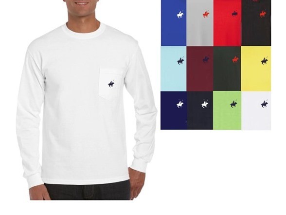 Men&rsquo;s Cotton Long Sleeve T-Shirts With Chest Pocket (4-Pack)