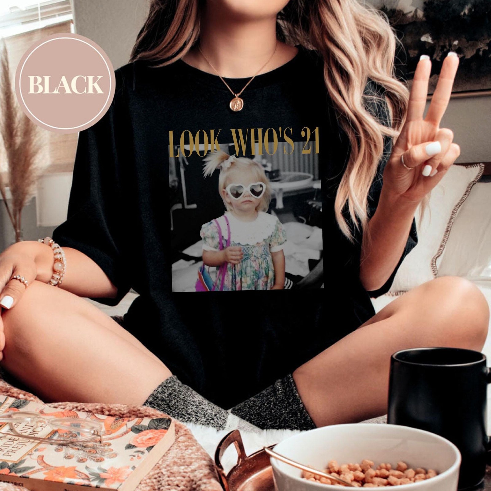Custom 21st Birthday Photo Shirt, Vintage Year Personalized Gift