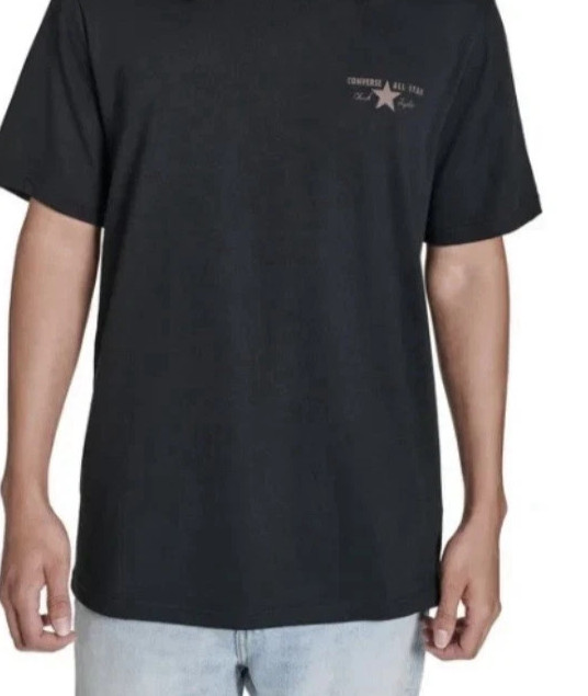 Converse Men&rsquo;s All Star Chuck Taylor Short Sleeve T-Shirt, Black, Size XL
