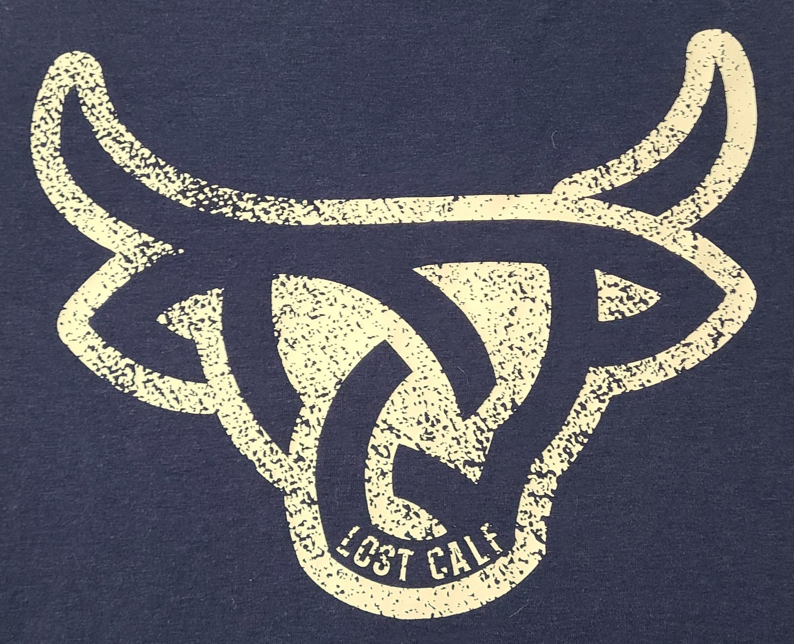Lost Calf Angus Shirt Unisex Sz Small Blue Natural Born Cowboy Western Gear Tee