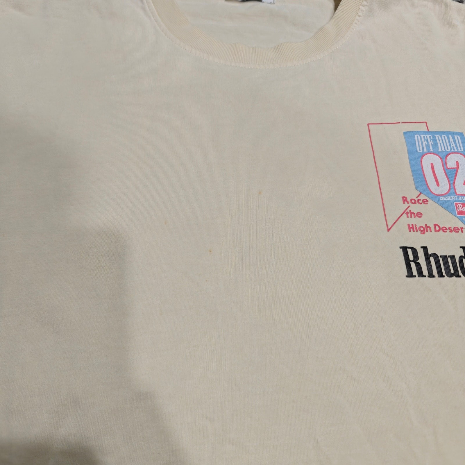 Rhude Off Road 02 High Desert Graphic T-Shirt Cream Men&rsquo;s Size XL Streetwear