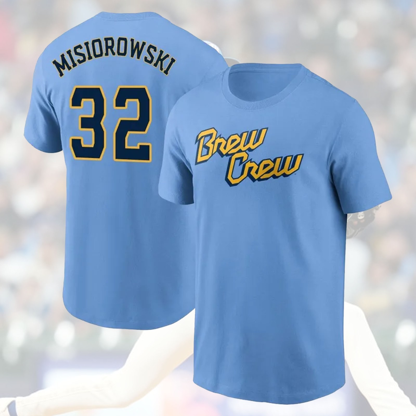 HOT ITEM! Jacob Misiorowski 32 Milwaukee Brewers 2026 Name & Number For Fans