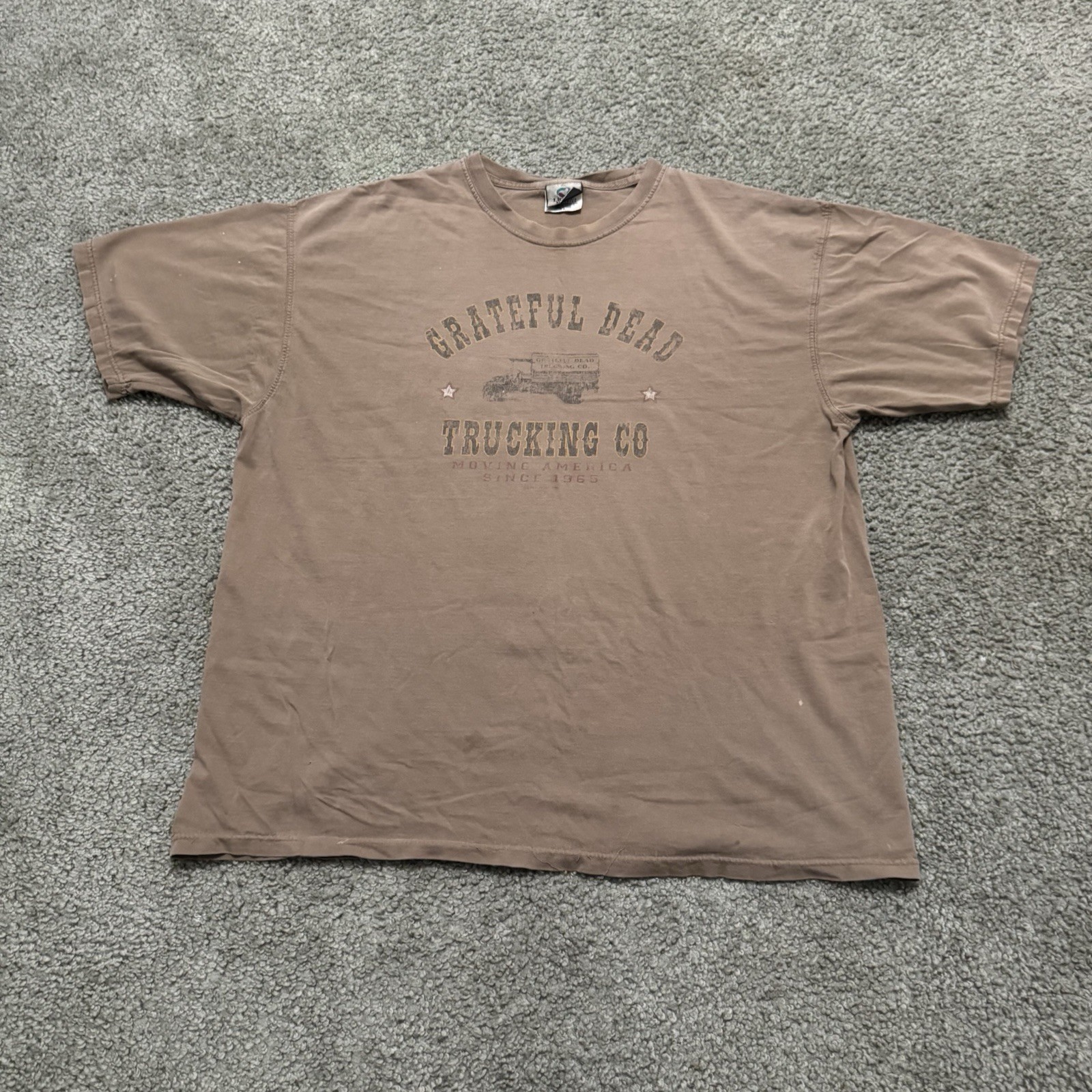 Vintage Liquid Blue Grateful Dead Trucking Co Brown Tee T-Shirt Size XL