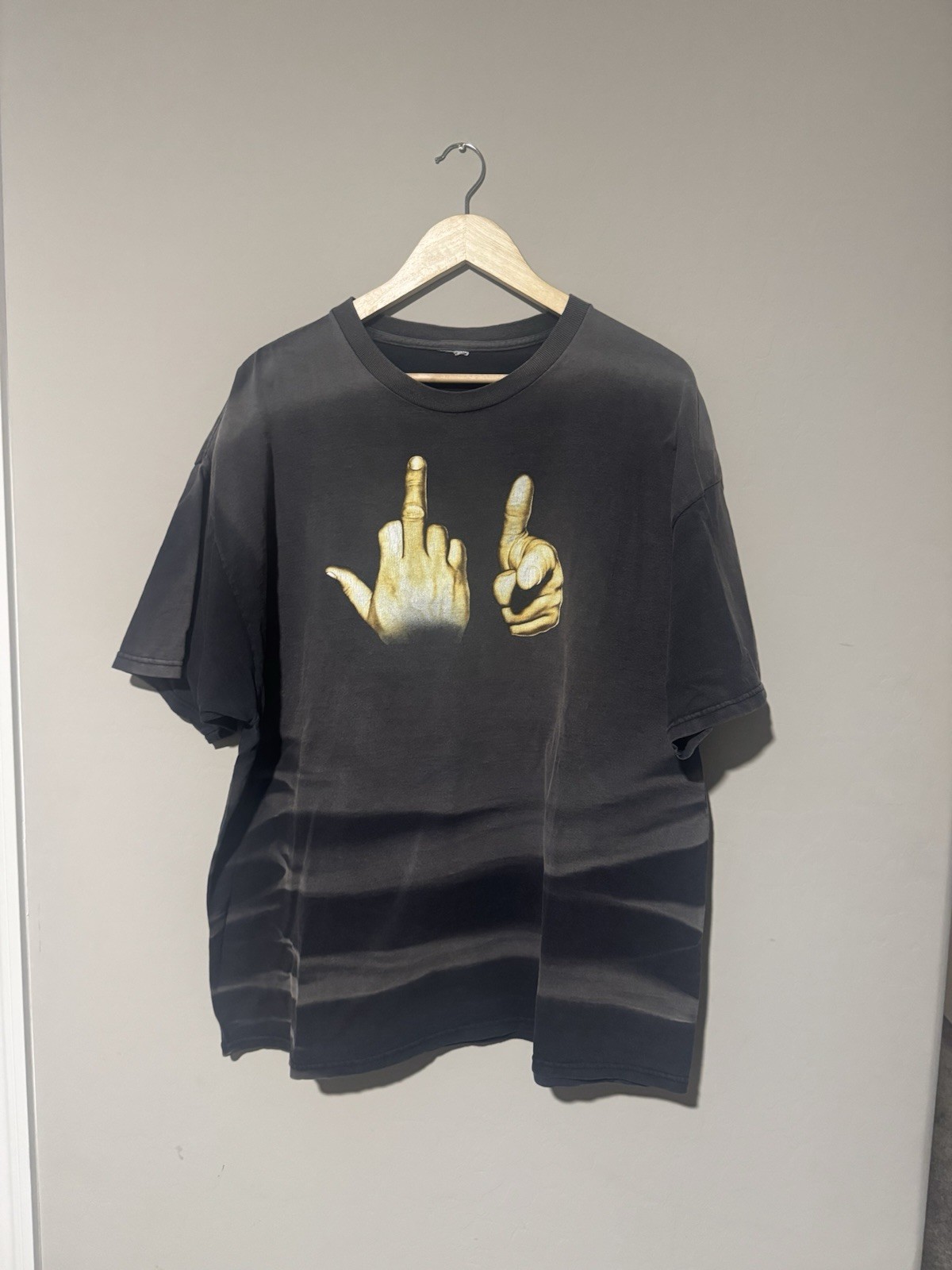 Vintage Middle Finger ASAP Rocky Tee Shirt Insane Fade Crazy Rare Size 2xl