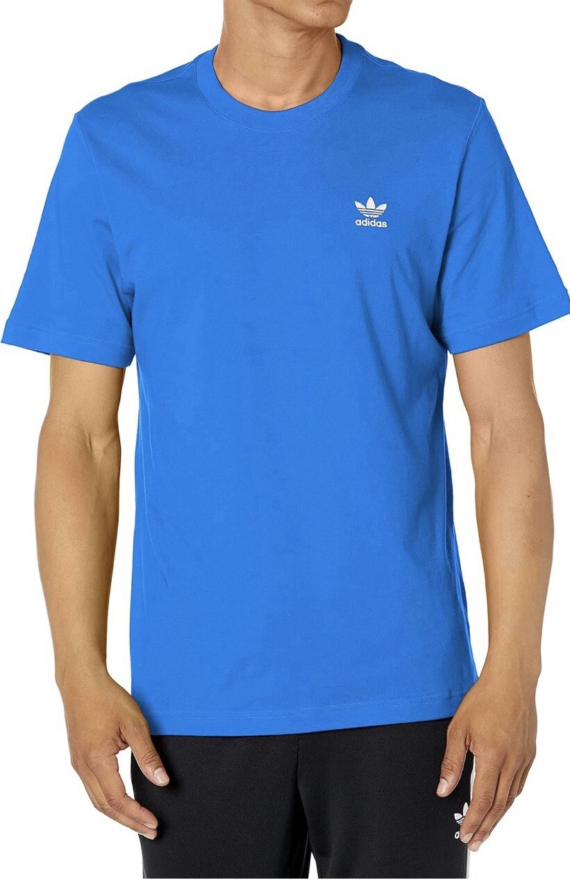 adidas Originals Men&rsquo;s Trefoil Essentials T-Shirt Bluebird Size Small