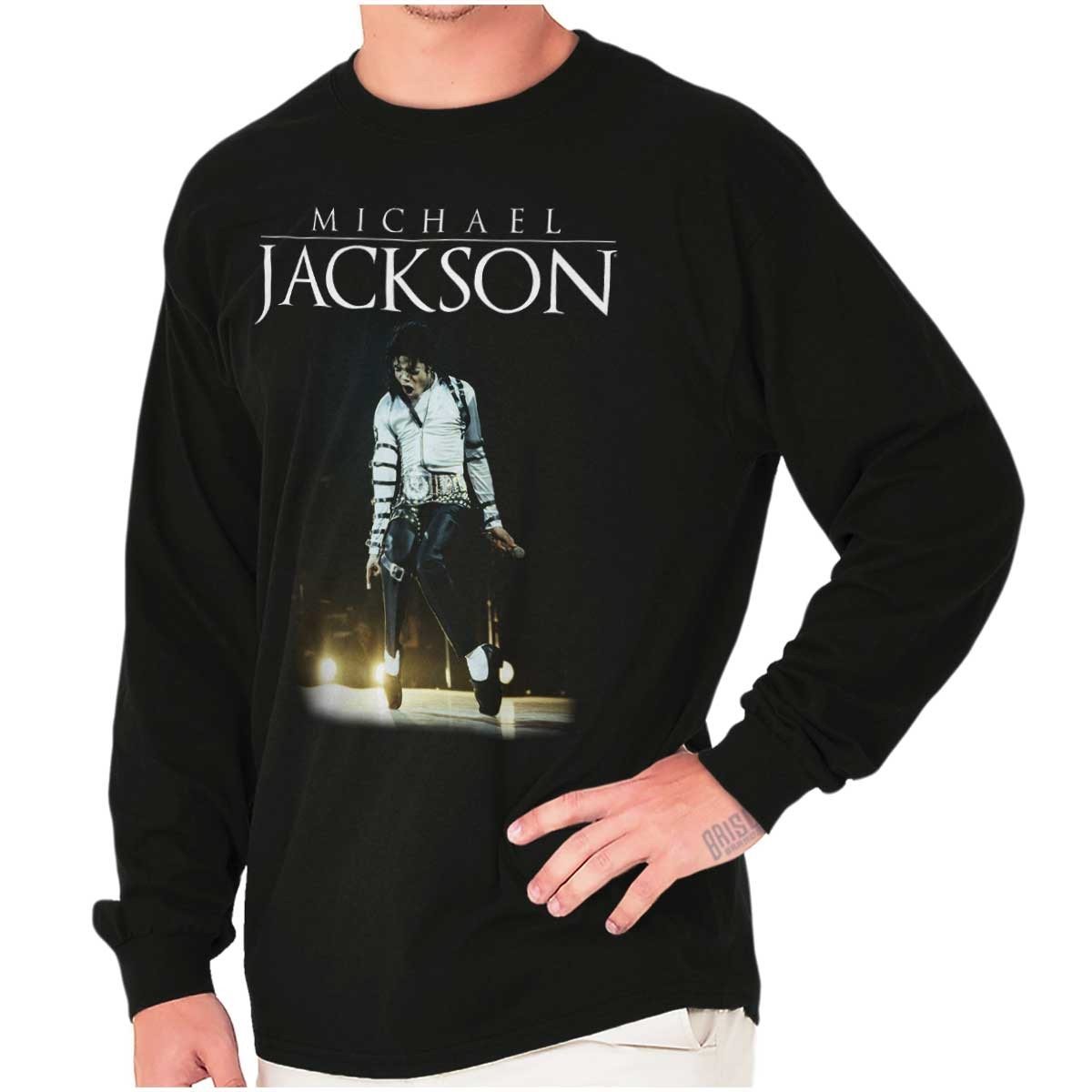 Michael Jackson Bad Tour Toe Stand Dance Long Sleeve Tshirt for Men or Women