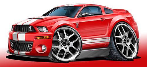 2006-09 Shelby GT500 Mustang Muscle Car Art Print NEW