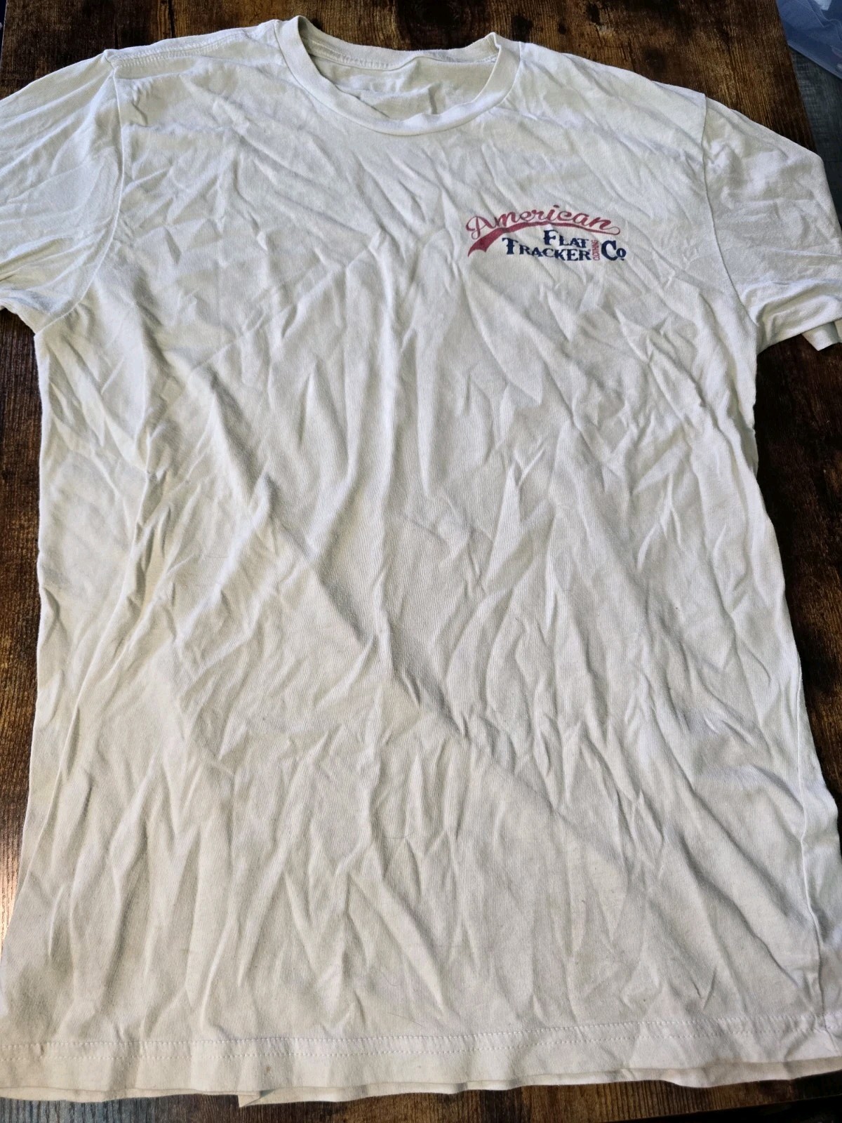 American Flat Tracker White Shirt No Tag A Few Stains Pictured Measurements Pics