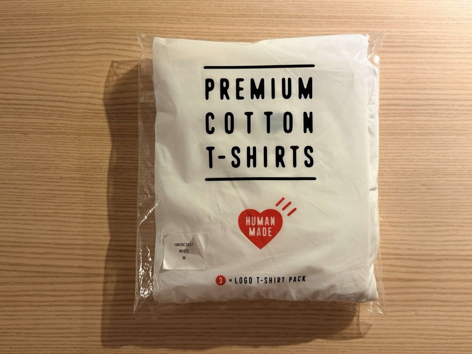 Human Made T-shirt 3-pack Set Medium White Unopened