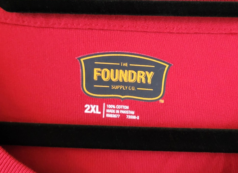 3 Foundry Crew Neck T-Shirt Men&rsquo;s 2XL Short Sleeve Red Blue and Gray NWT