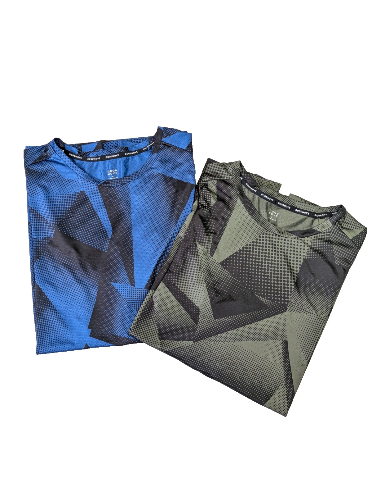 2 x Good Move M&S T Shirt Men&rsquo;s XL Multi Geometric Sports Short Sleeve Gym