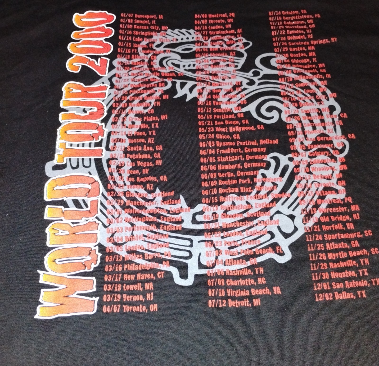 Vintage Kittie World Tour 2000 Shirt Size XL Y2K Morgan Mercedes Lander Metal