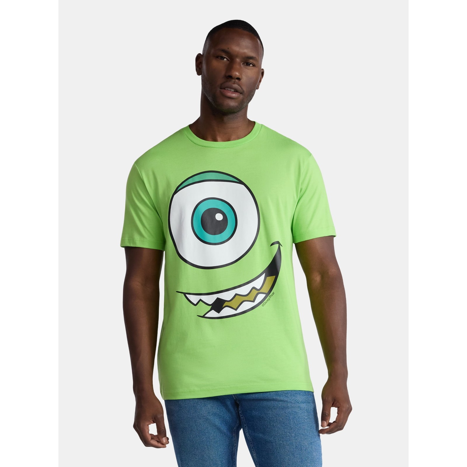Mike Wazowski Men&rsquo;s Graphic Halloween T-Shirt & Matching Beanie Green XL (40-42
