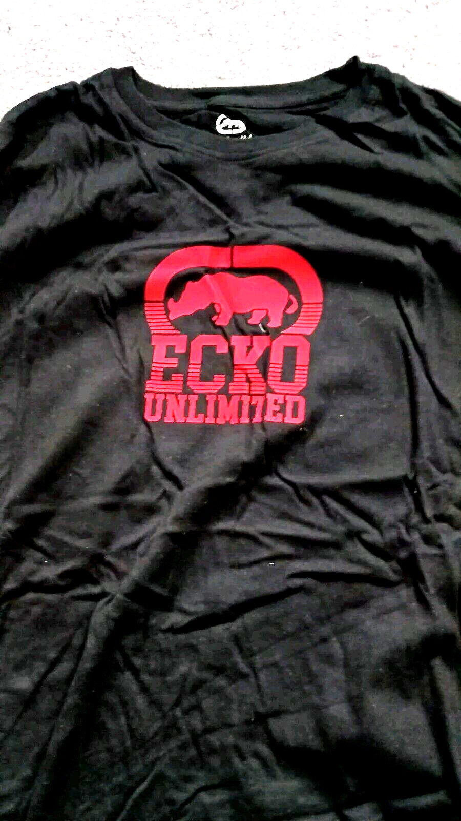 ECKO UNLTD sz M Black Logo Crew Graphic Long Sleeve T-Shirt EK5400