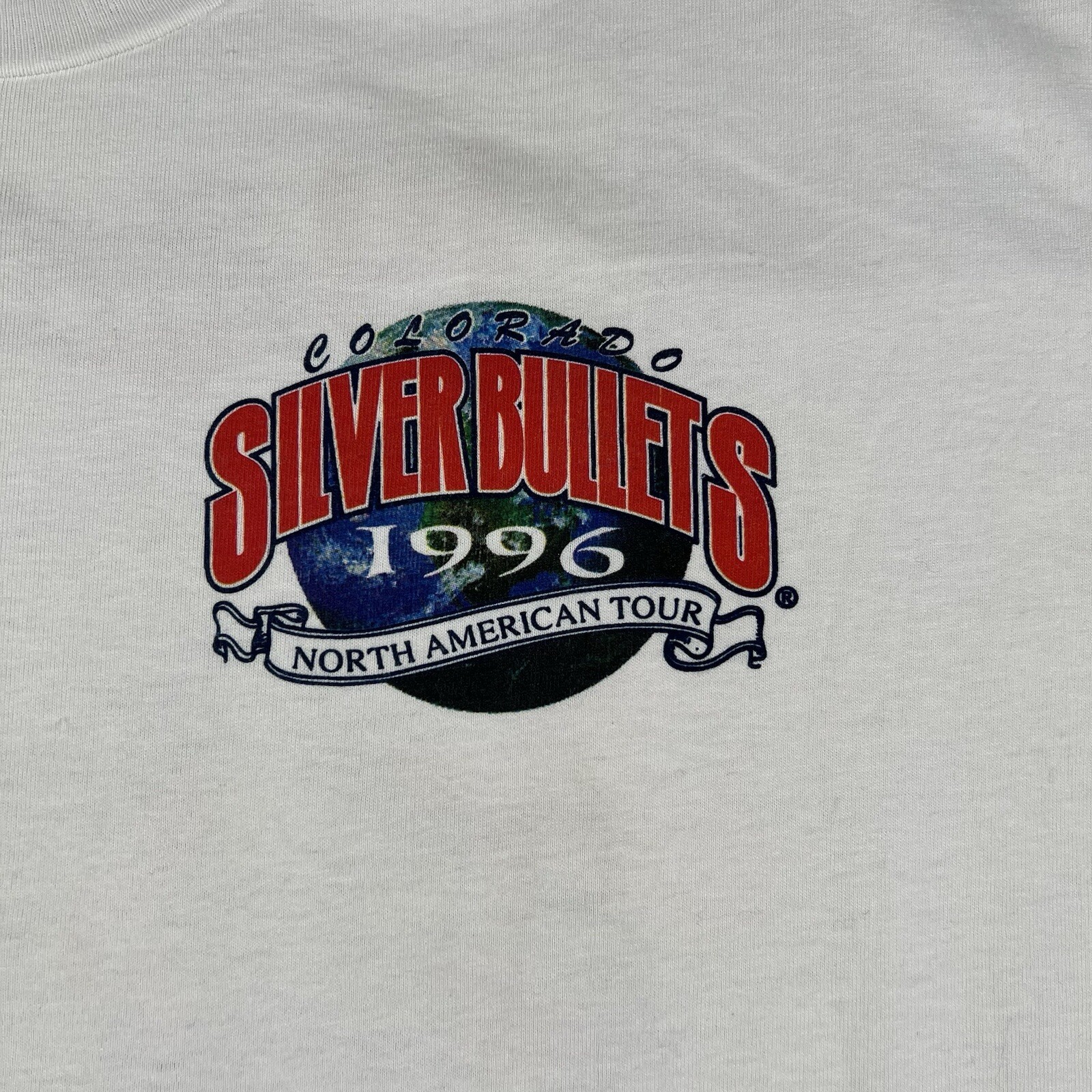 1996 Colorado Silver Bullets Shirt Men&rsquo;s XL White Short Sleeve Double Sided