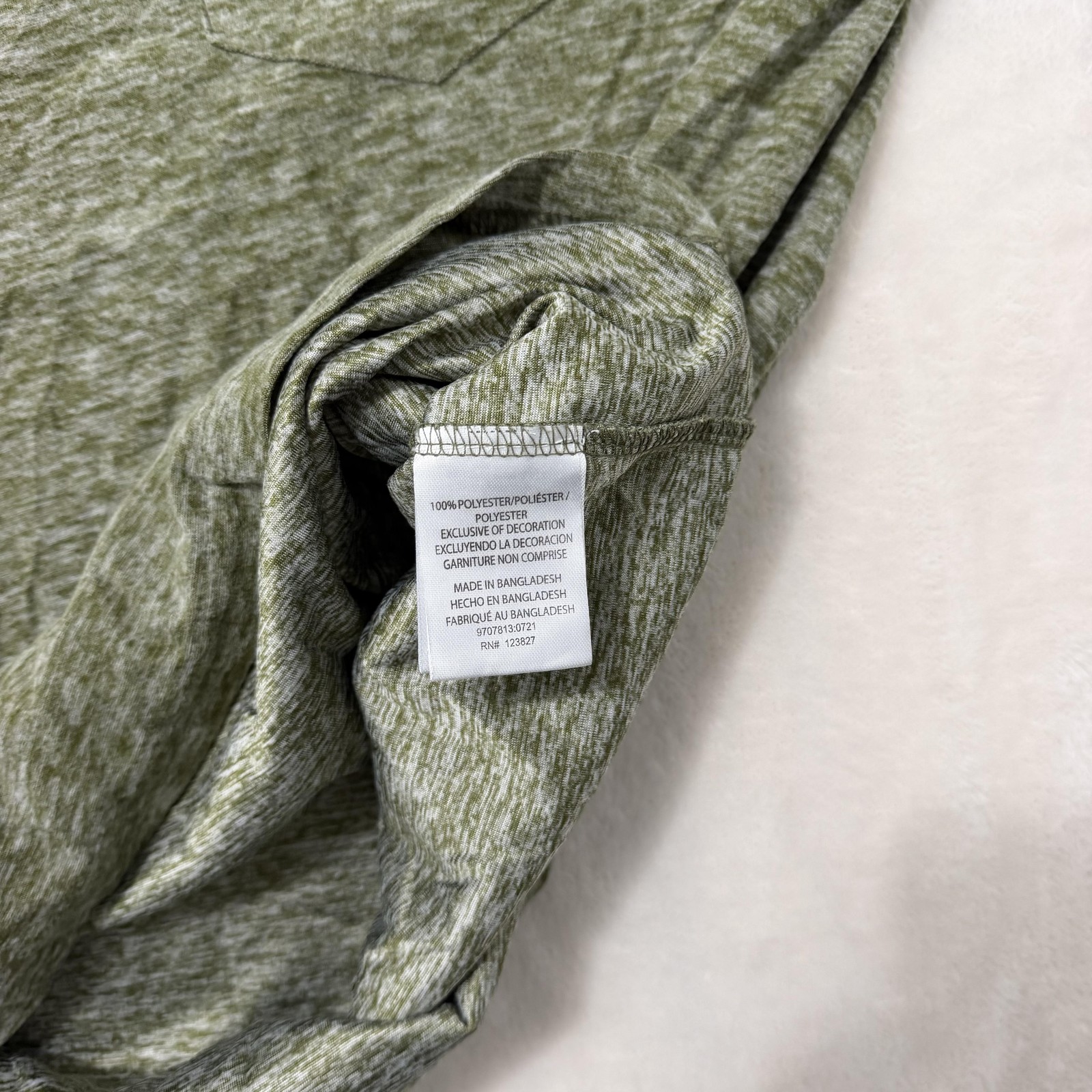 Tallwoods Henley Shirt Mens Large Green Long Sleeve Pocket Lightweight Tee