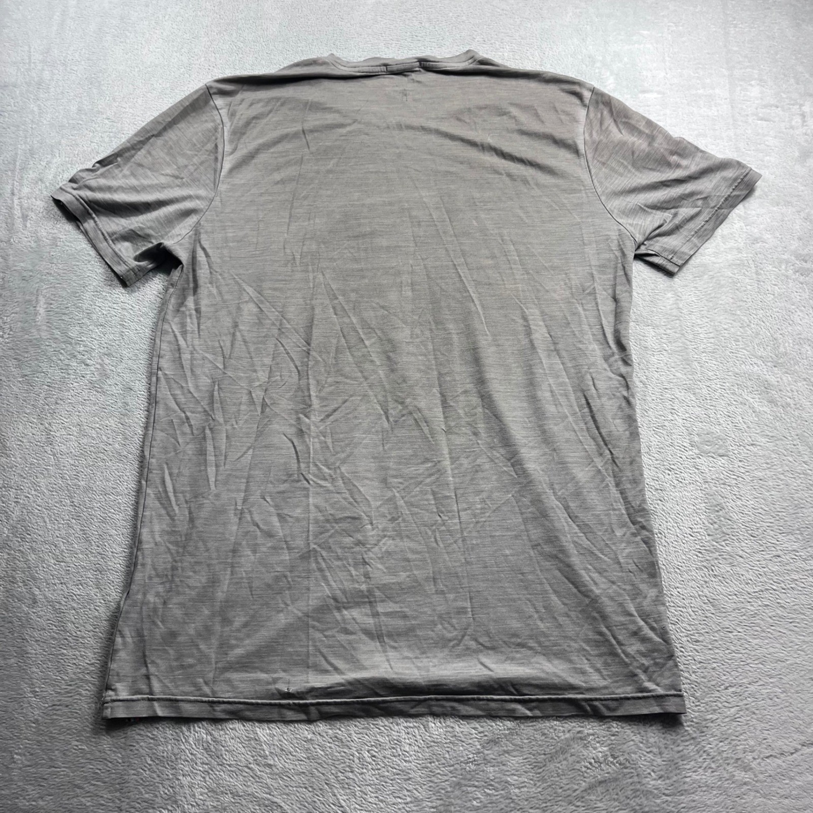 Smartwool Mens Merino Wool Snowcat Graphic T-Shirt Gray Short Sleeve Tee L