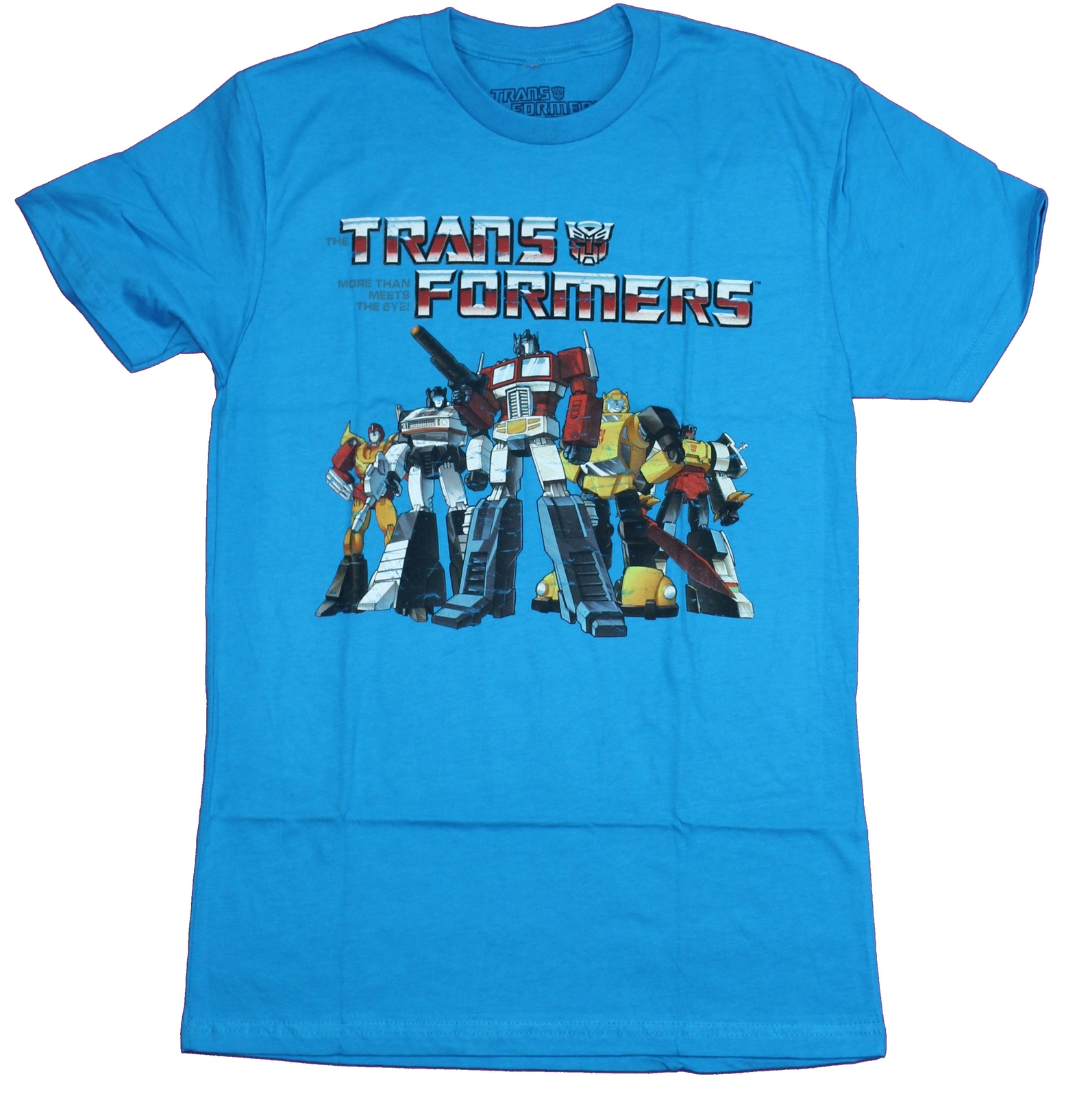 Transformers Mens T-Shirt – Autobot Classic Group Under Logo Image