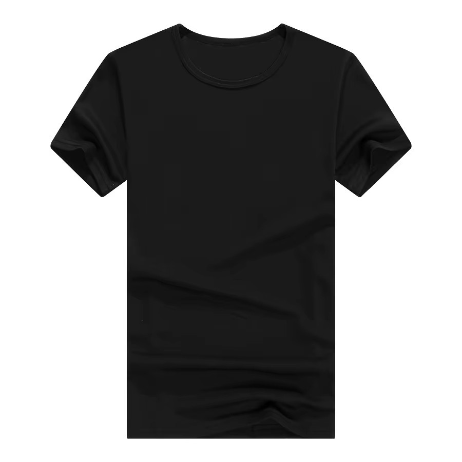 Black Gym T-Shirt Size M EU 100% Polyester Breathable Quick Dry