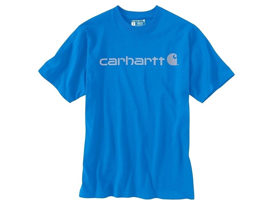 Carhartt L47619 Blue Glow Loose Fit Heavyweight Logo Graphic T-Shirt Size XL