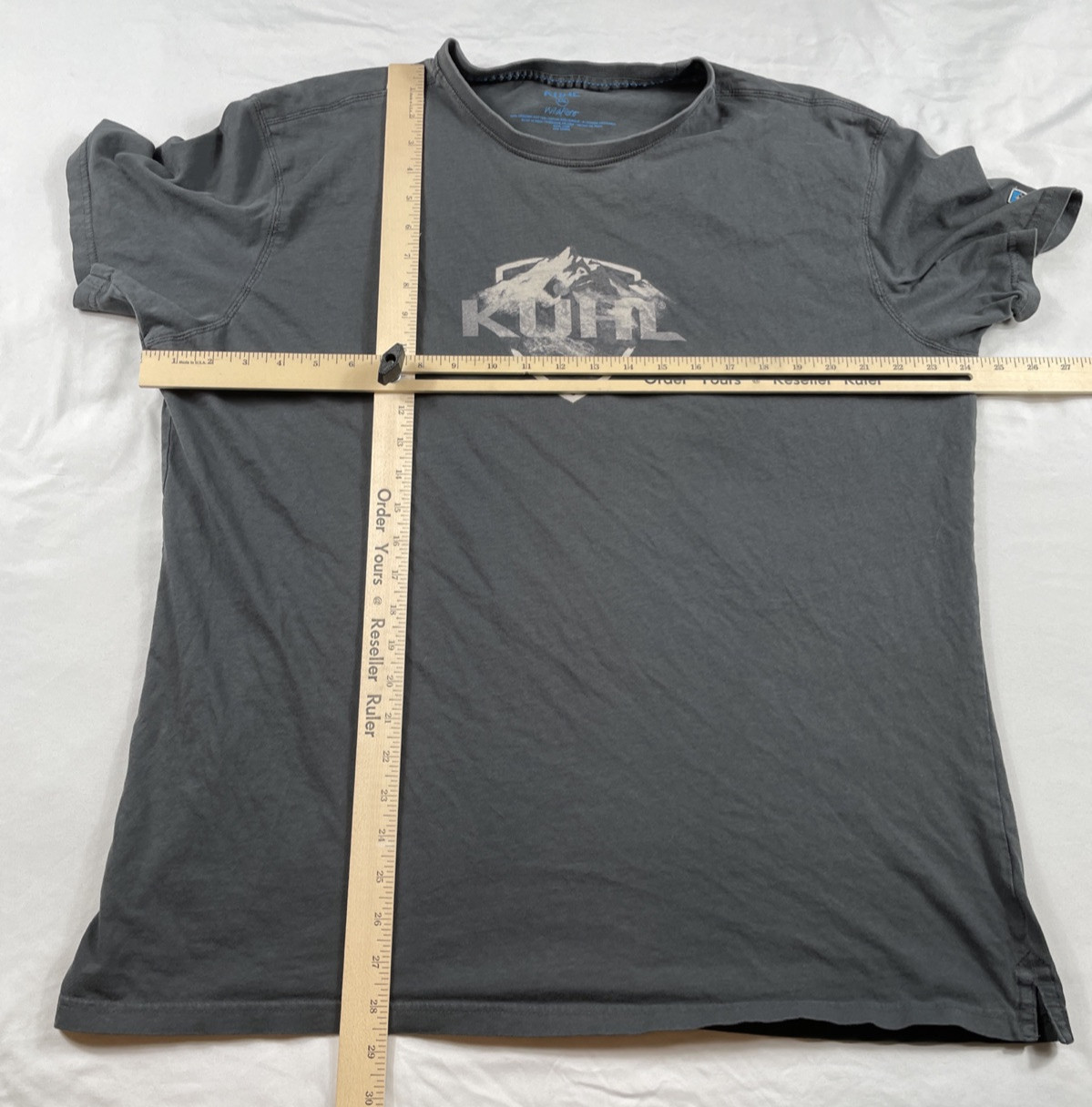 Kuhl Shirt Adult Large Gray Wildfibre Trail Outdoor Mountain Short Sleeve Mens