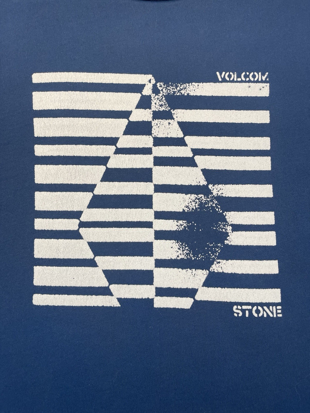 Volcom Stone T-Shirt Blue Men’s Size L Large Geometric Short Sleeve Casual Surf