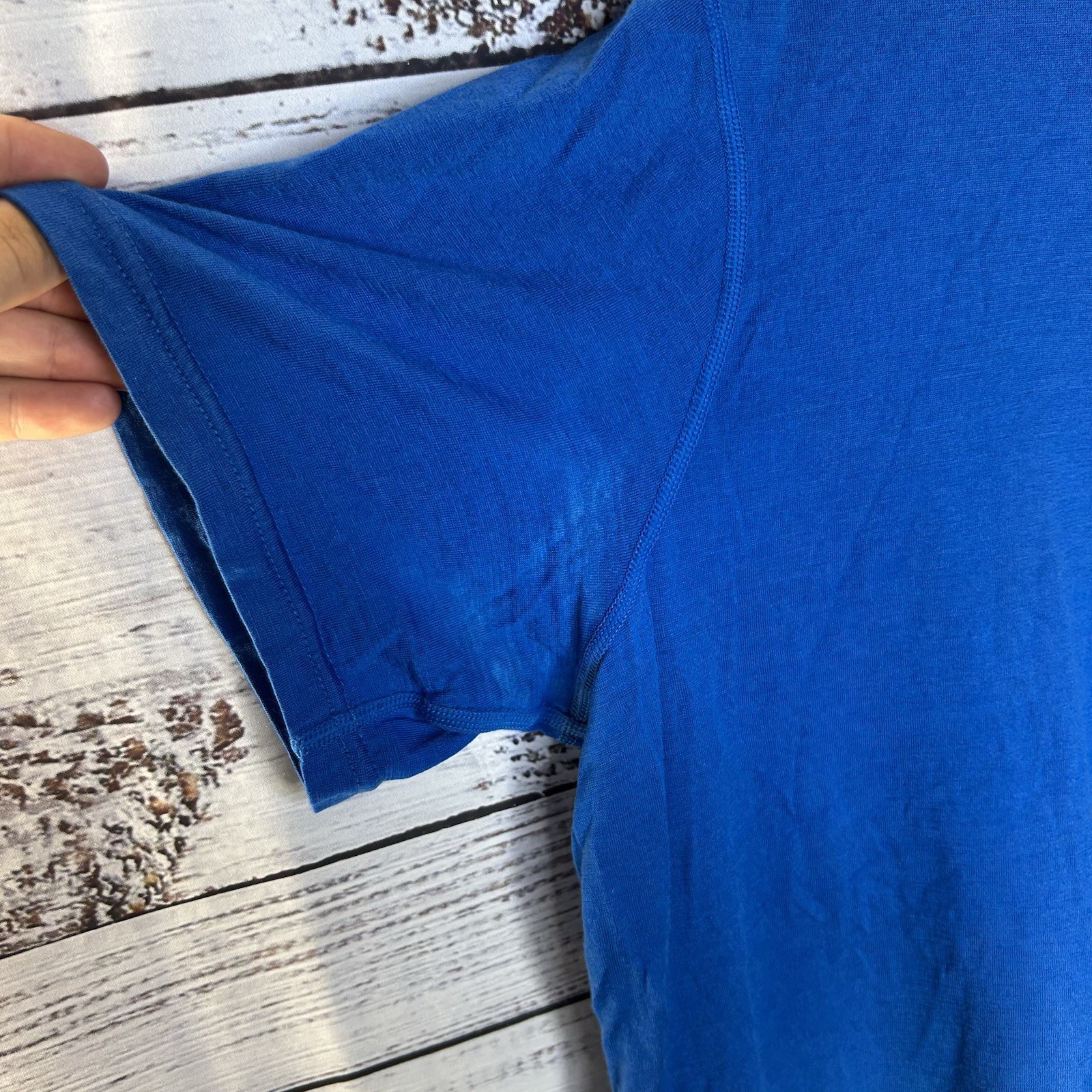 Woolx Blue Endurance Tee Merino Wool Short Sleeve T-Shirt Men’s Large (flaws)