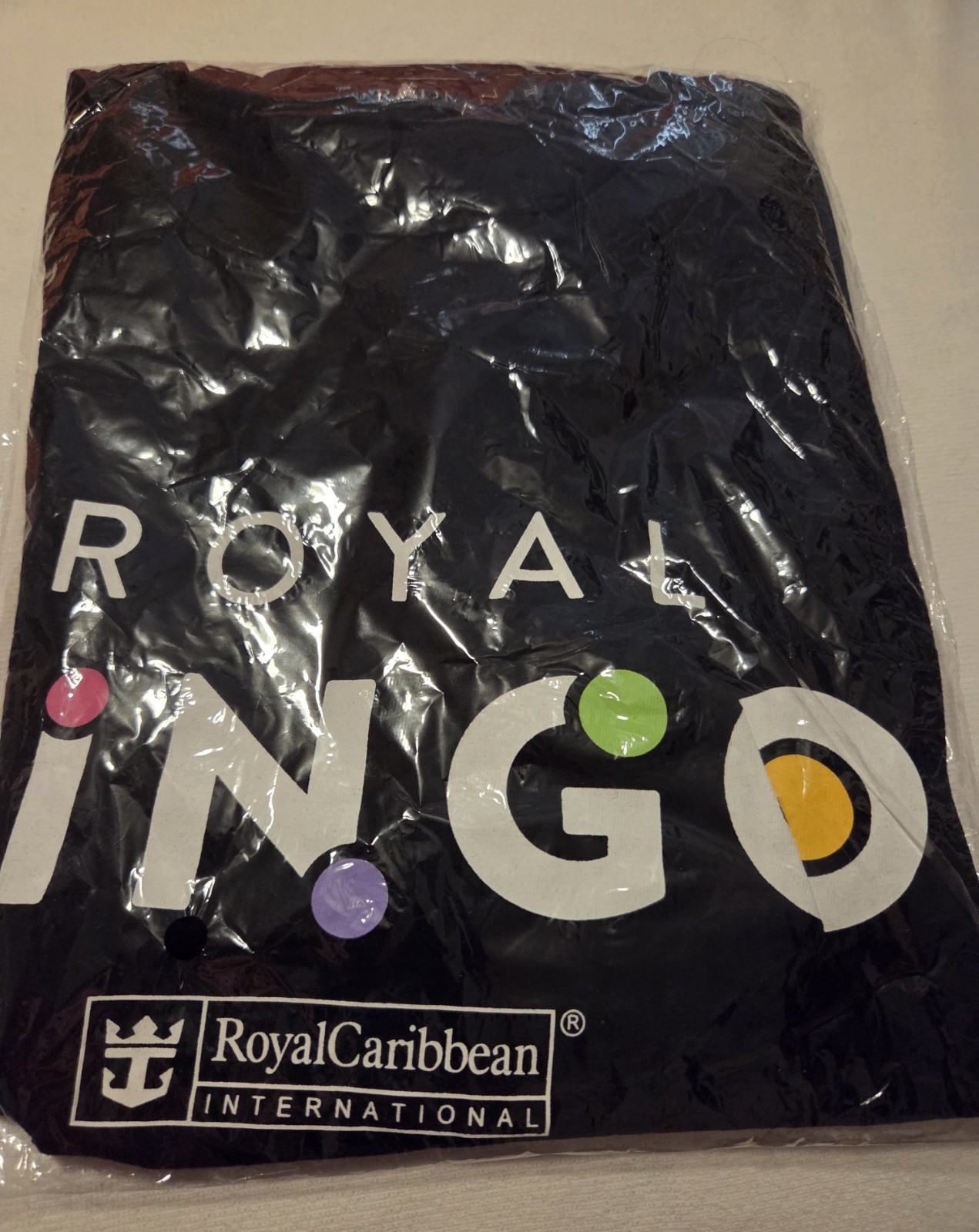ROYAL CARIBBEAN CRUISE ROYAL BINGO T-SHIRT SIZE XL NEW IN PLASTIC