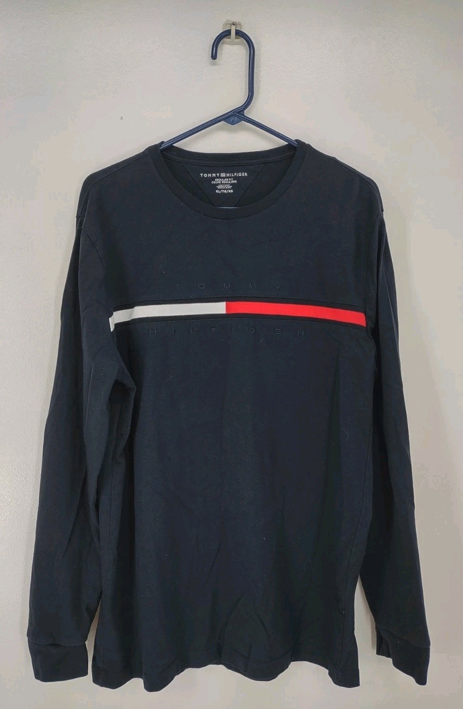 Tommy Hilfiger Regular Fit Pullover Shirt Men&rsquo;s Size XL Long Sleeve Cotton