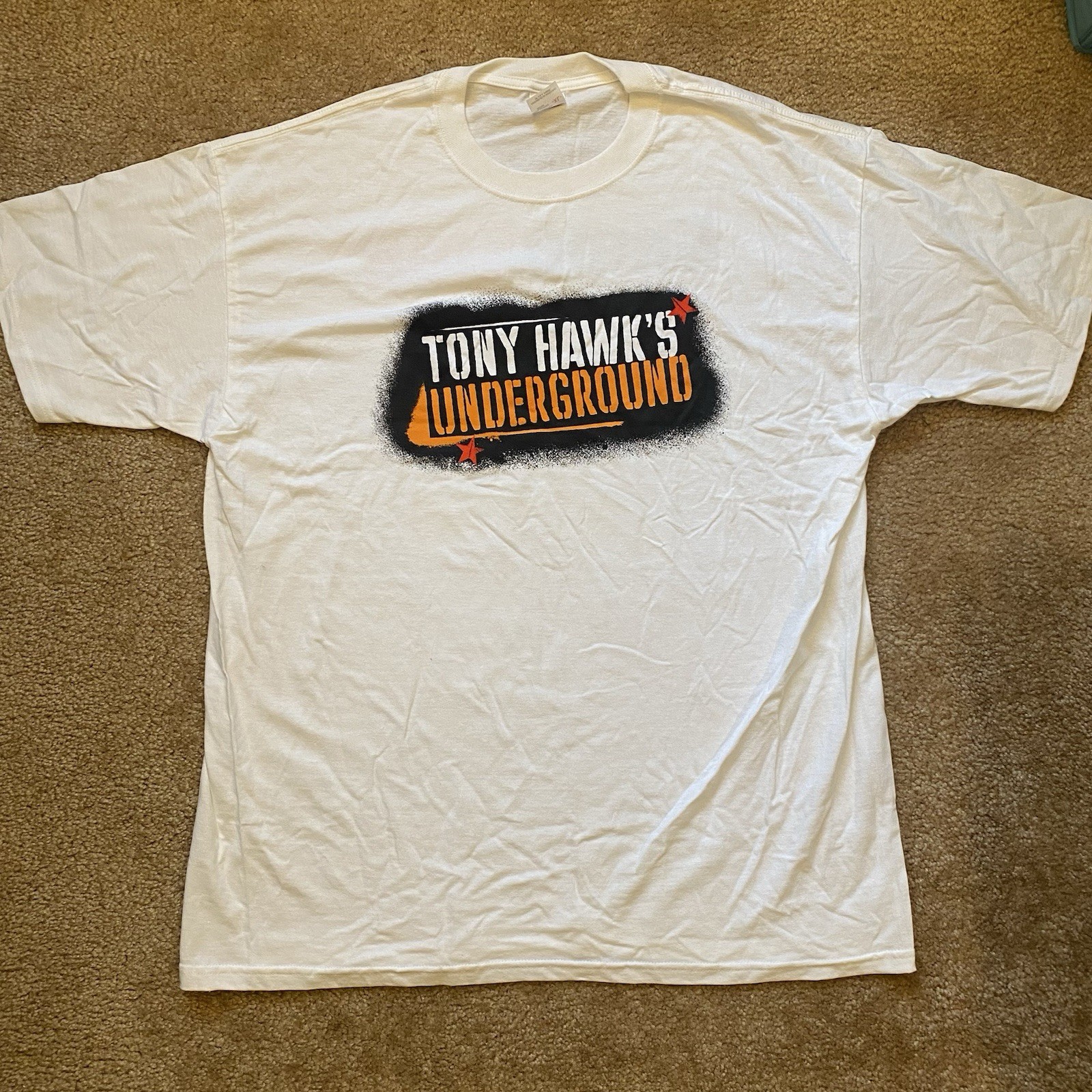 Vintage Tony Hawk Underground Video Game Promo Shirt Mens XL White Y2K GameStop