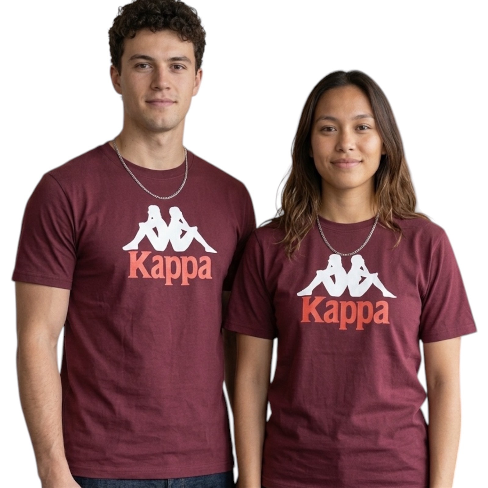 $50 KAPPA Burgundy ESTESSI Regular Fit Short Sleeve Logo T-SHIRT Soccer Jersey