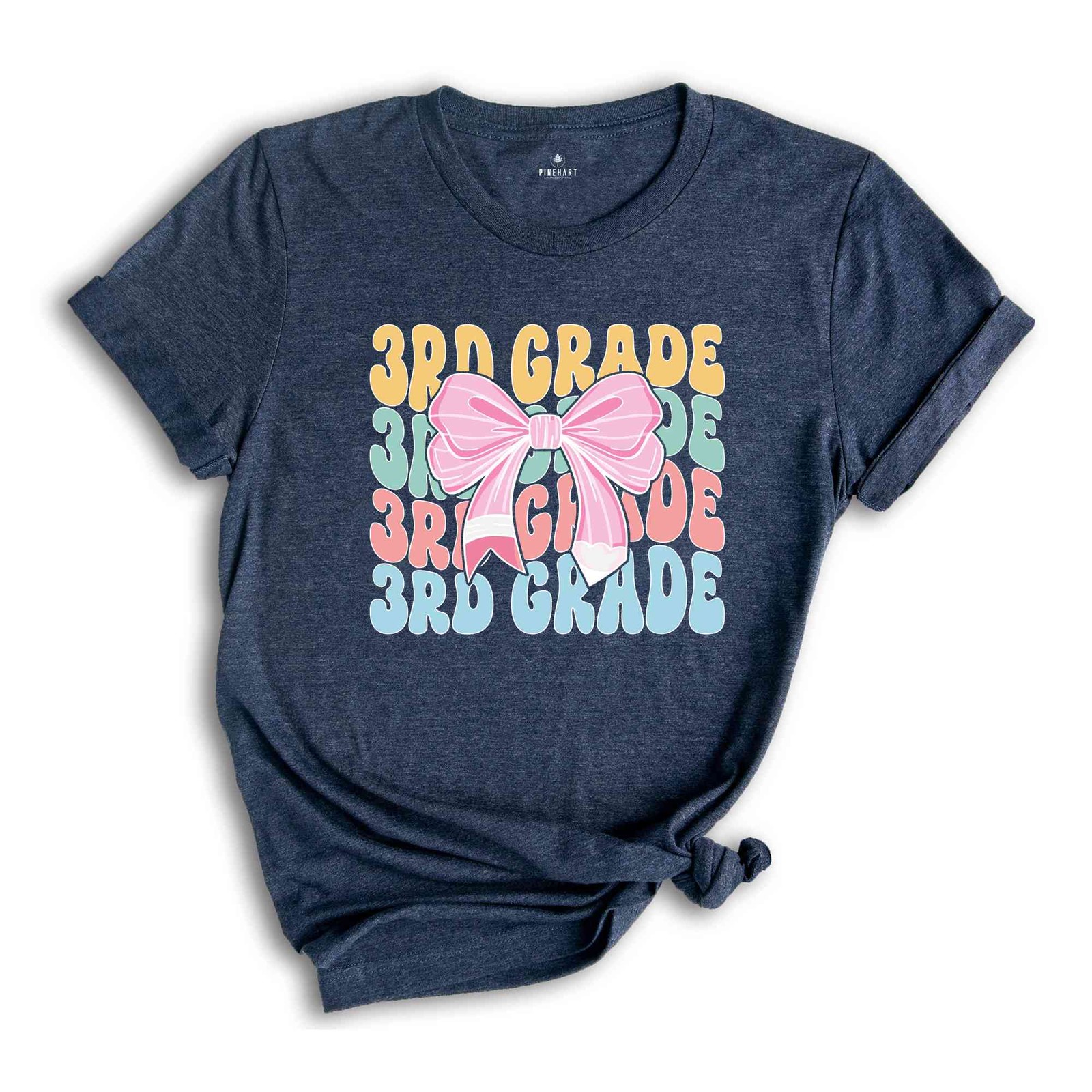 3rd Grade Teacher Coquette Shirt, Teacher Pencil Coquette Bow Shirt, Teacher T-S