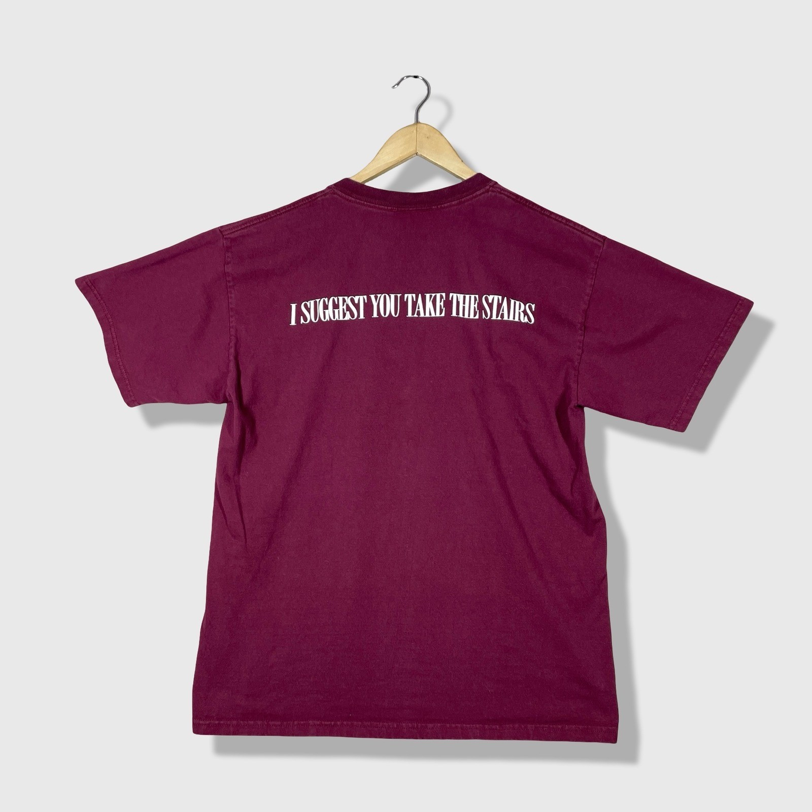 Walt Disney World Tower of Terror Mickey Mouse Shirt Mens L Maroon Vintage 90s