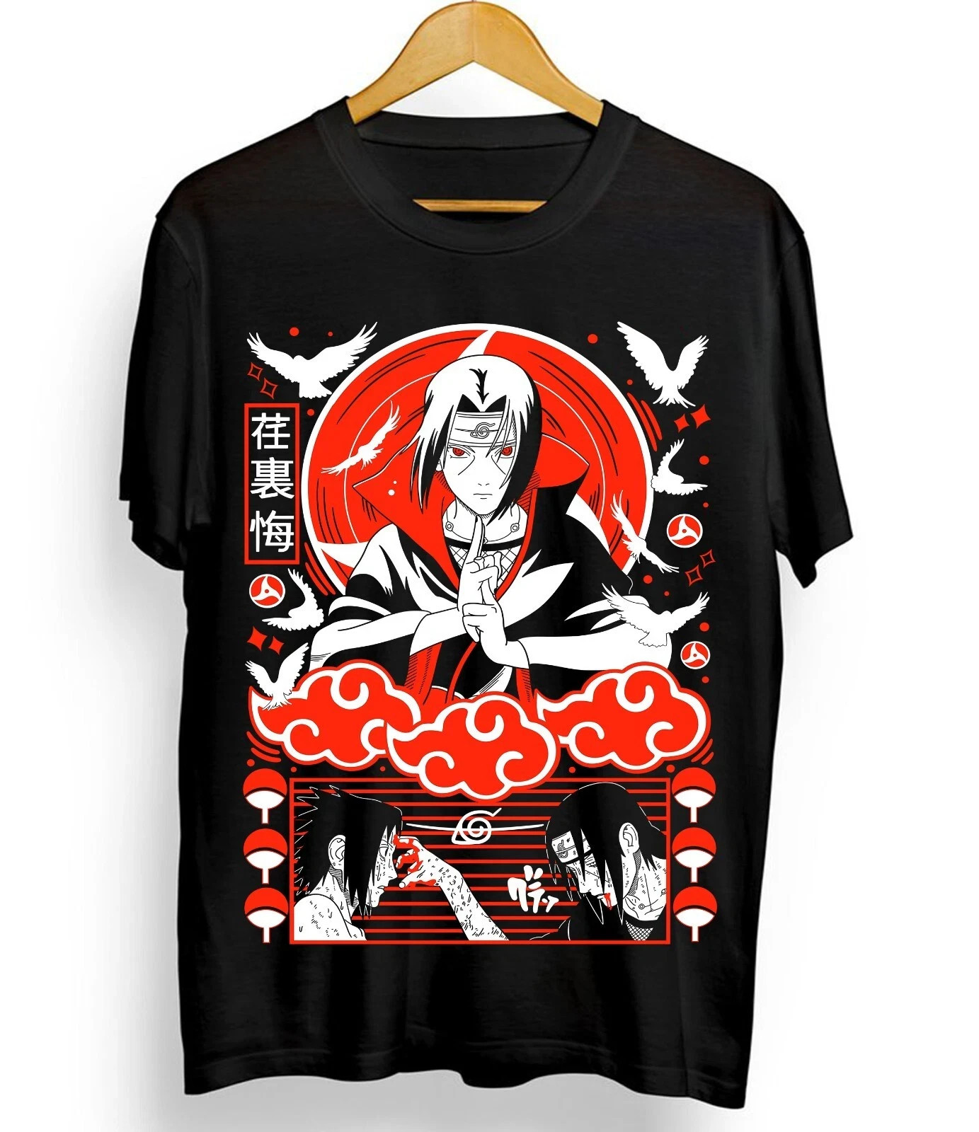 Itachi Uchiha T-Shirt Naruto Shippuden Japanese Anime Manga Style Shirt