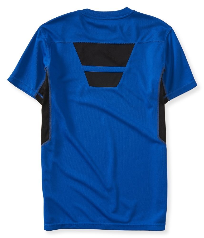 A87 NEW Blue Black Active Dri Fit Wick Moist Mesh T-Shirt Big Men 2XL QCO