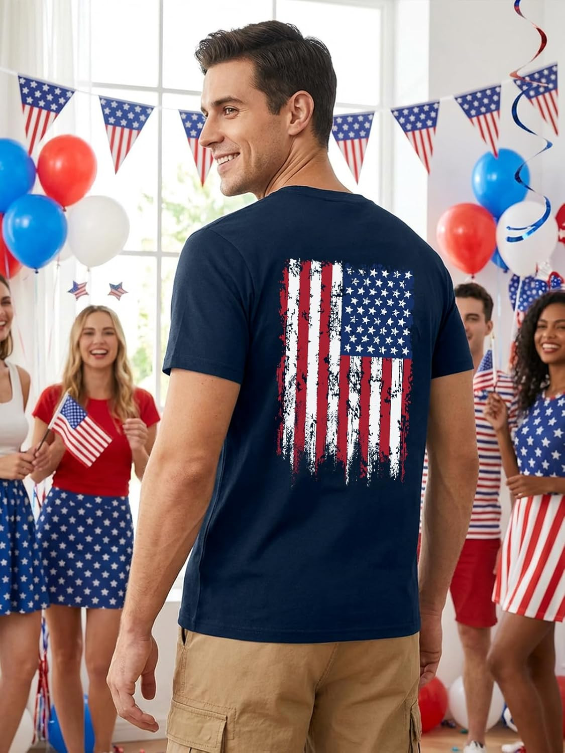 250th Anniversary USA Shirts for Men Shirt American Flag Graphic