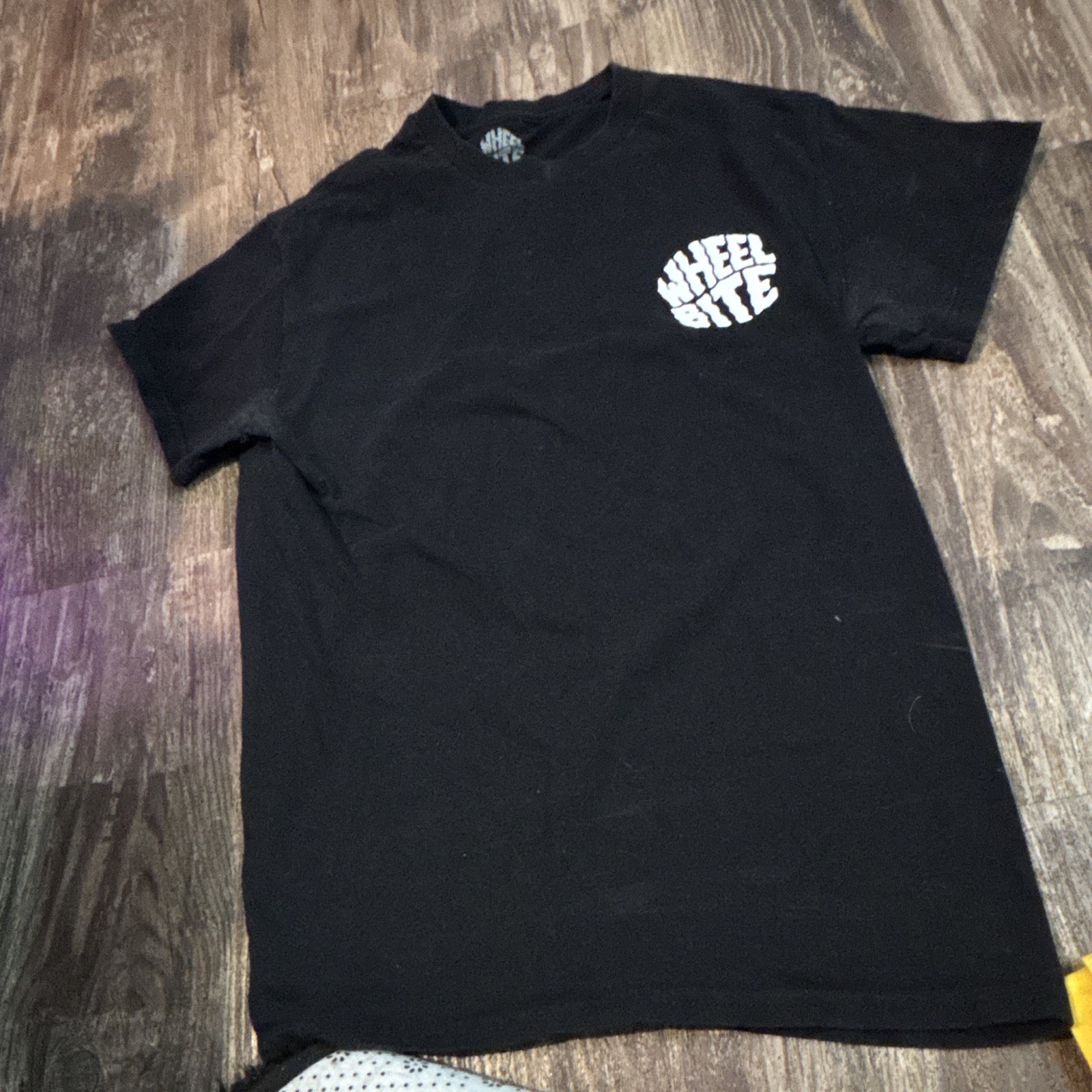 Wheel Bite Unisex Skateboarding Shirt Black And Yellow Men’s Size Small 2 Pack
