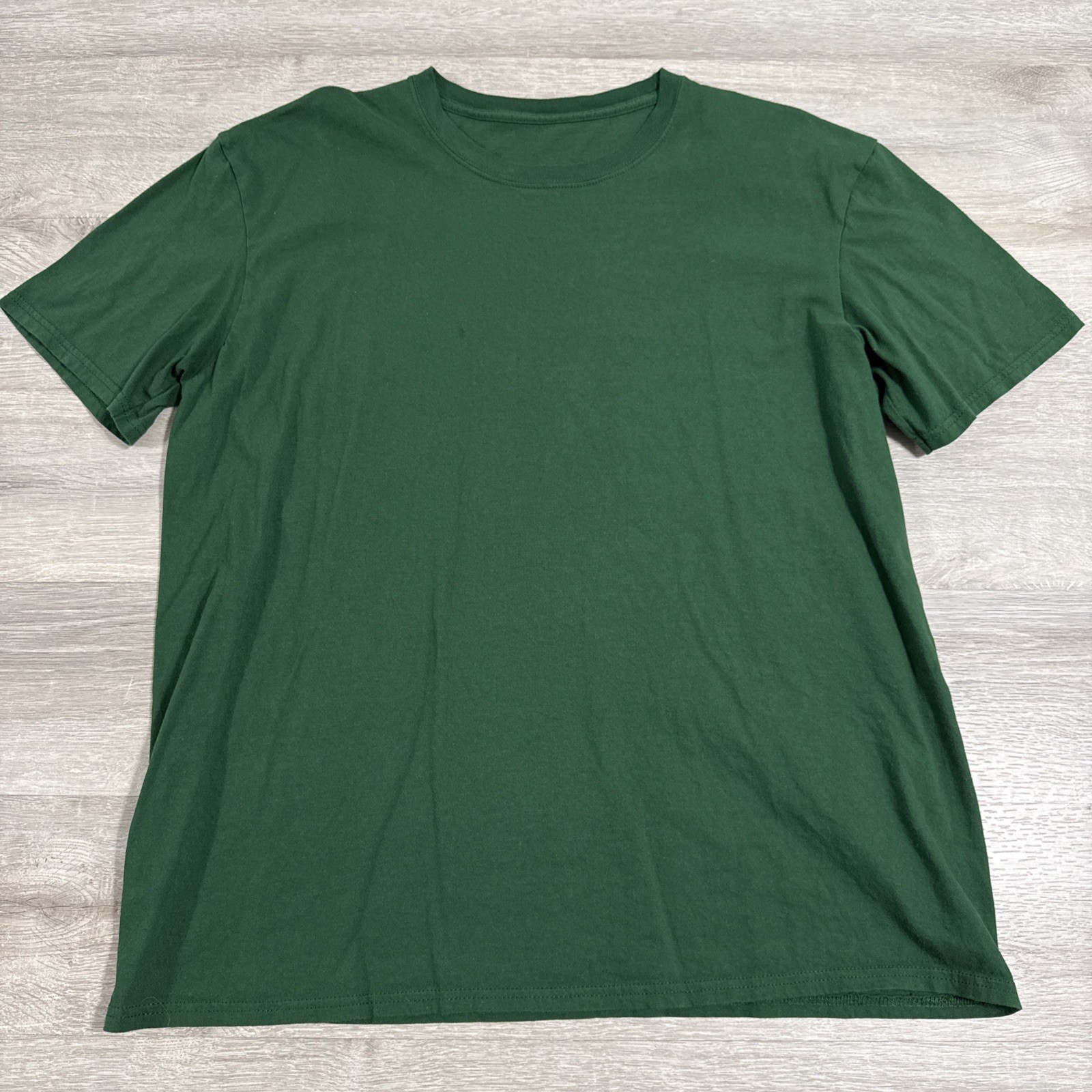 Green Blank Shirt Men’s Cotton Plain Tee Crew Neck Casual Basic Top Size XL