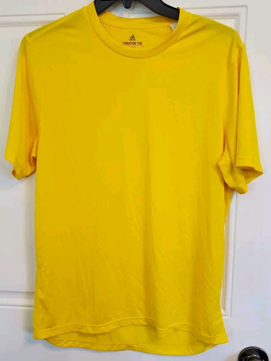 Adidas Men&rsquo;s Creator Short Sleeve Tee – Yellow – MEDIUM