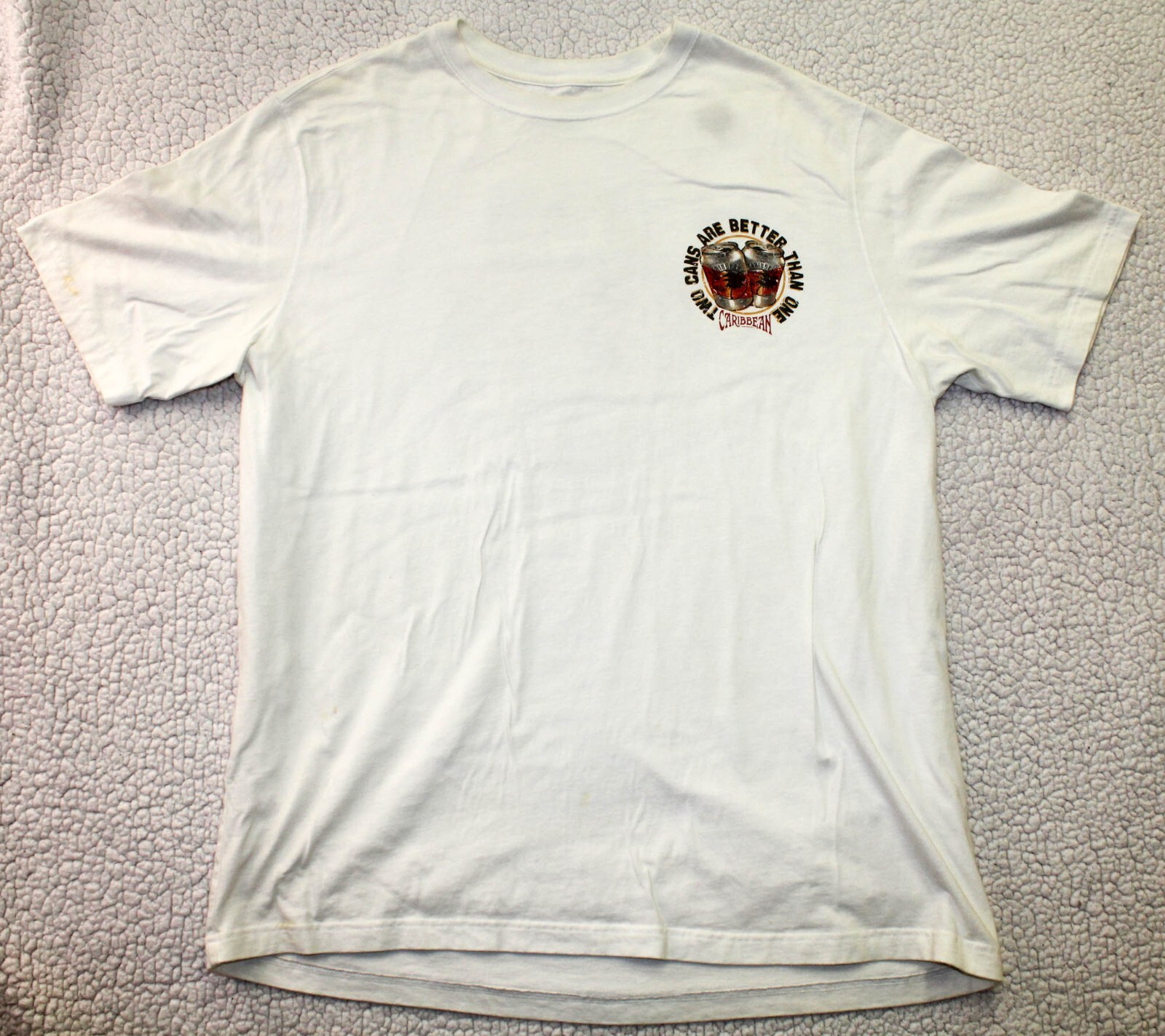 Caribbean Two Cans Are Better Than One Men&rsquo;s T-Shirt White 2XL