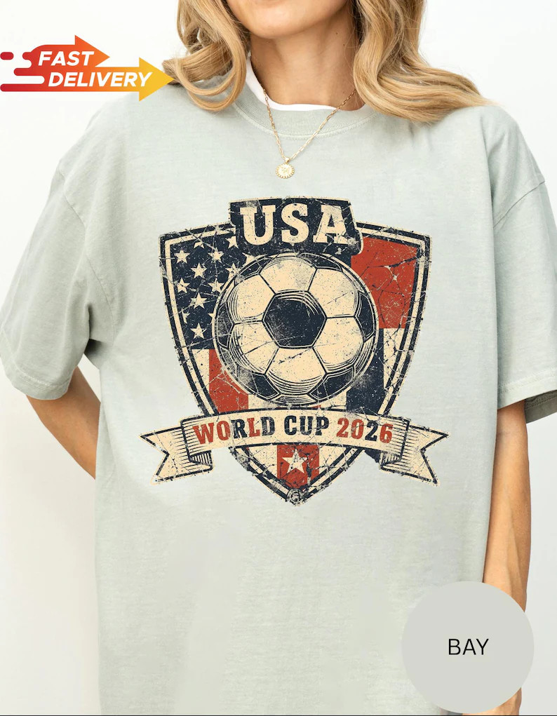 Vintage USA Football Comfort Tee Soft Casual Fan Apparel